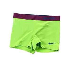Nike Pro neon yellow workout shorts size M